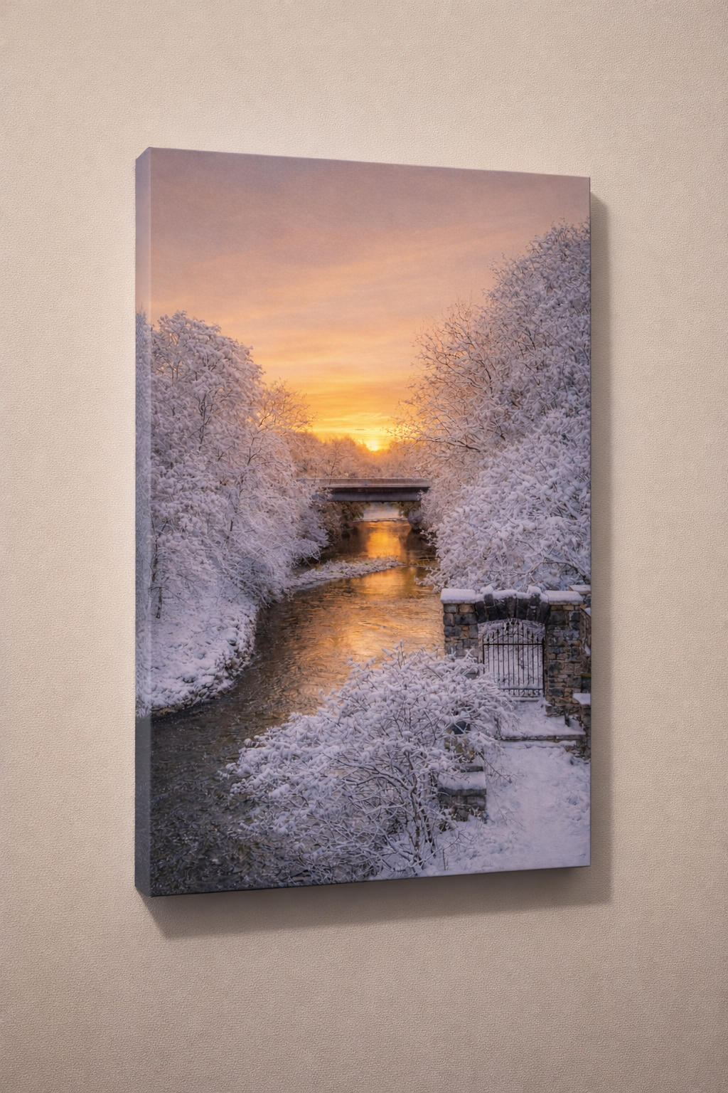 Templin gardens winter sunset