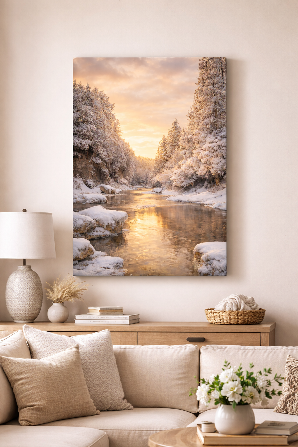 Elora gorge winter sunset