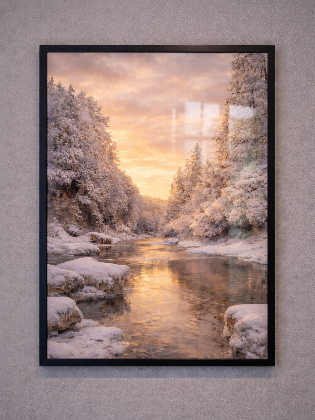 Elora Gorge Winter Sunset Print