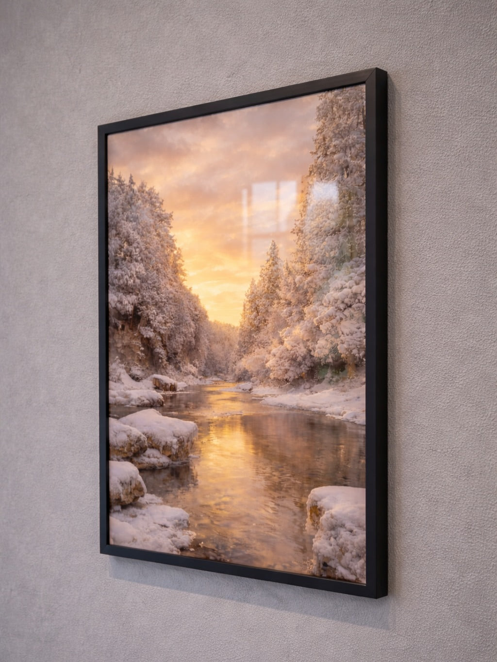 Elora Gorge Winter Sunset Print