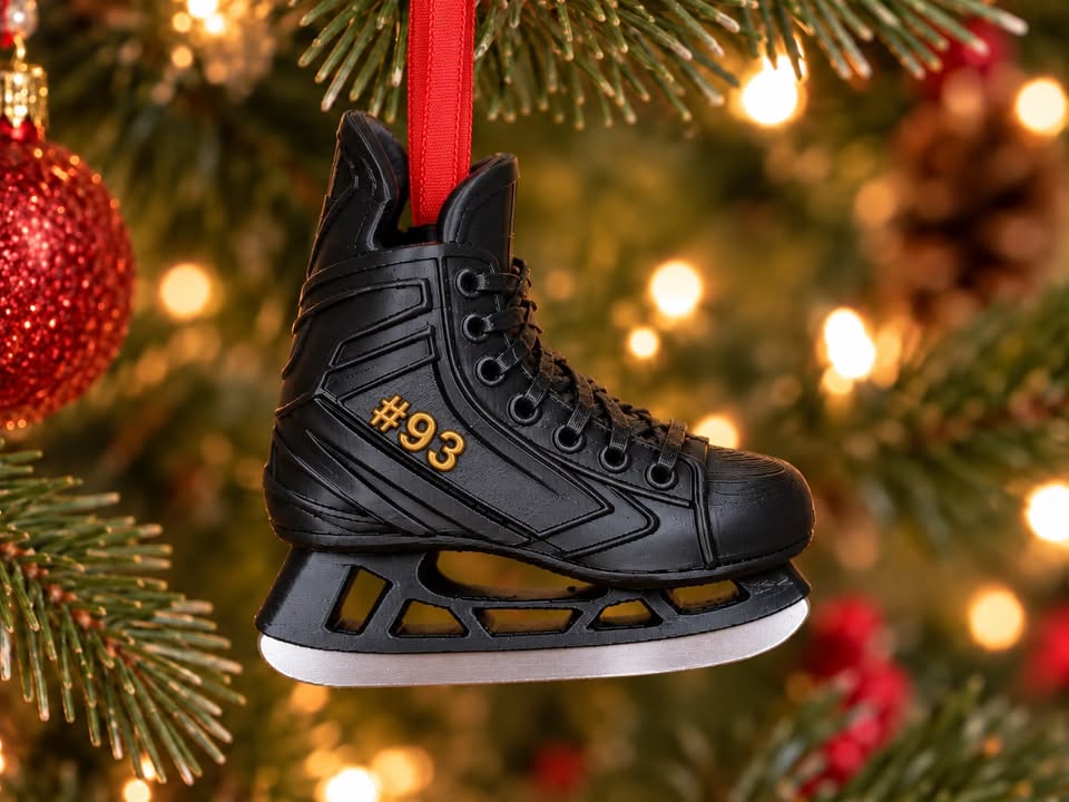 Custom Hockey Skate Ornament