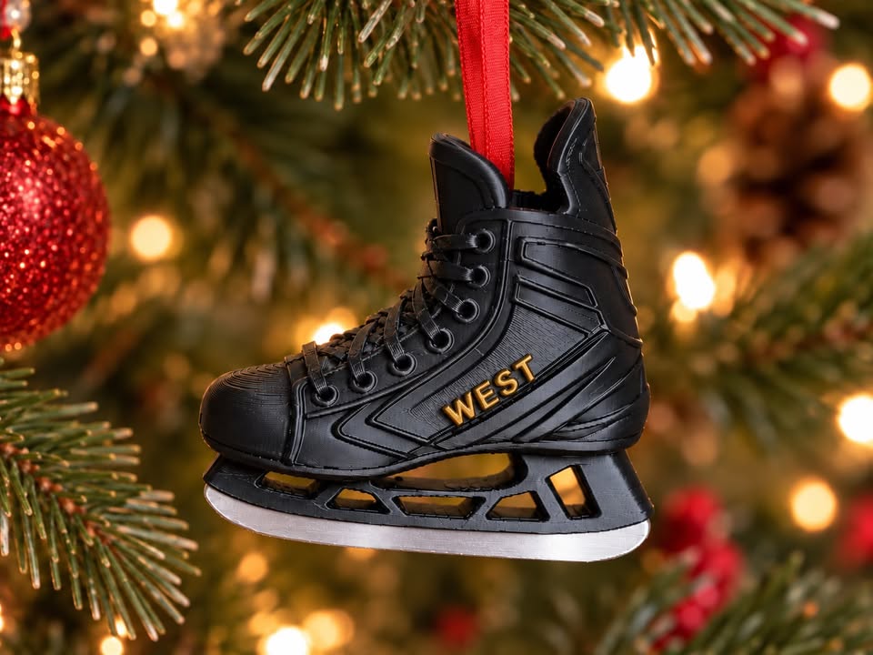 Custom Hockey Skate Ornament