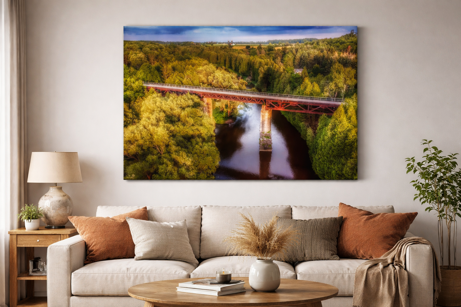 Aerial View of the Trestle Bridge