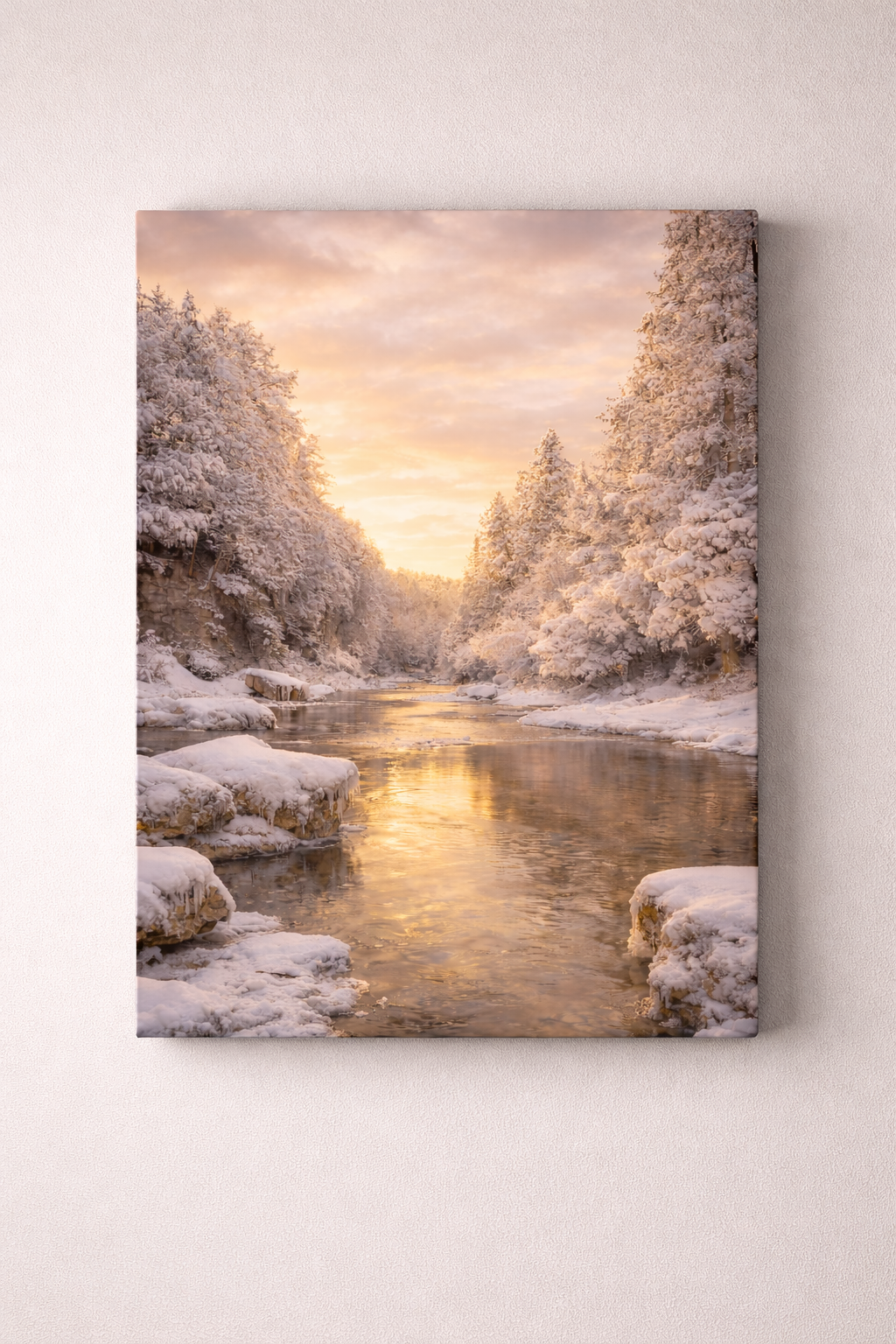 Elora gorge winter sunset