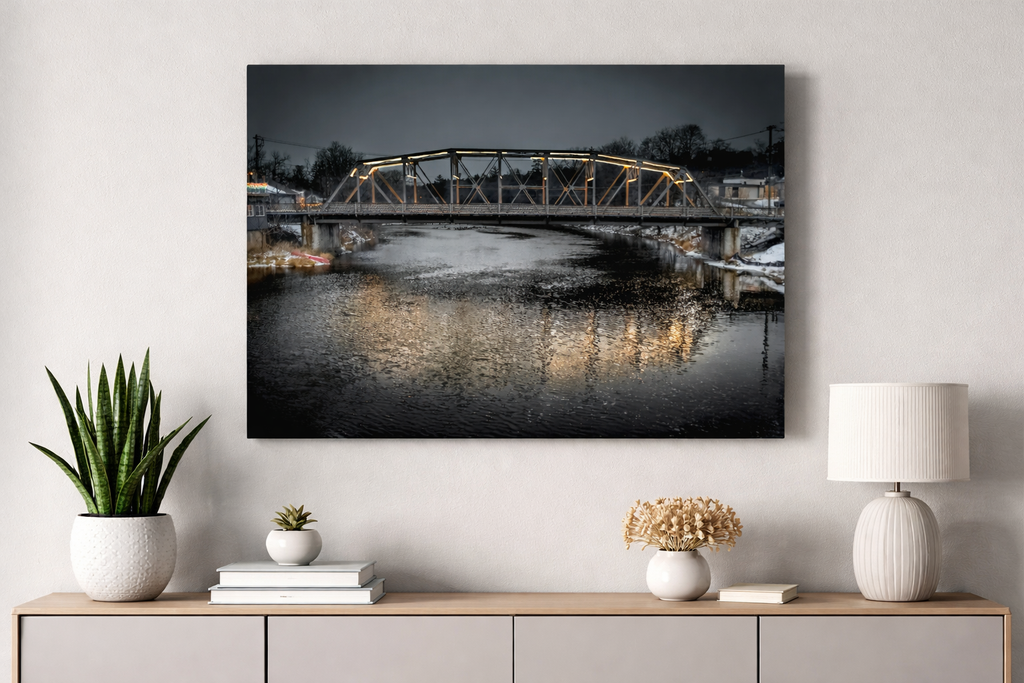 Badley Bridge at night