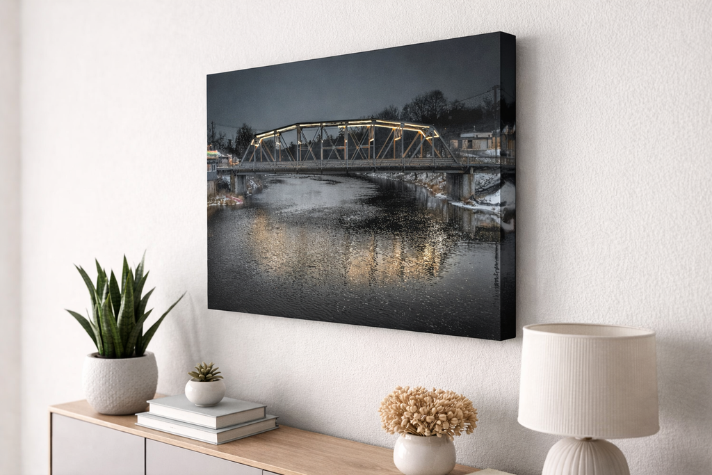 Badley Bridge at night