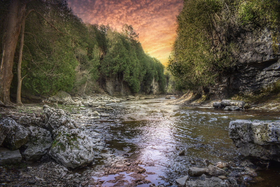 Elora Gorge Sunset - Print