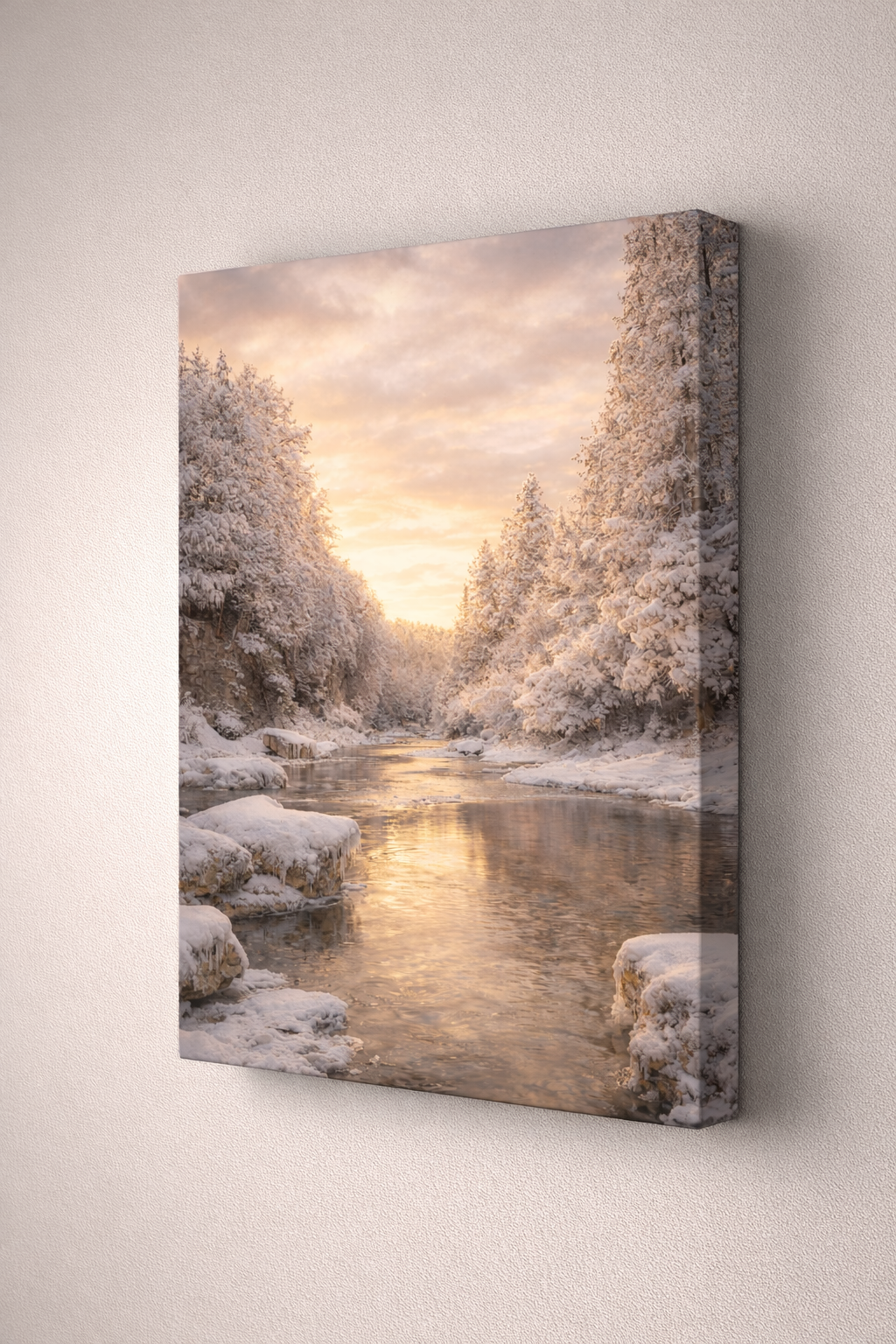 Elora gorge winter sunset