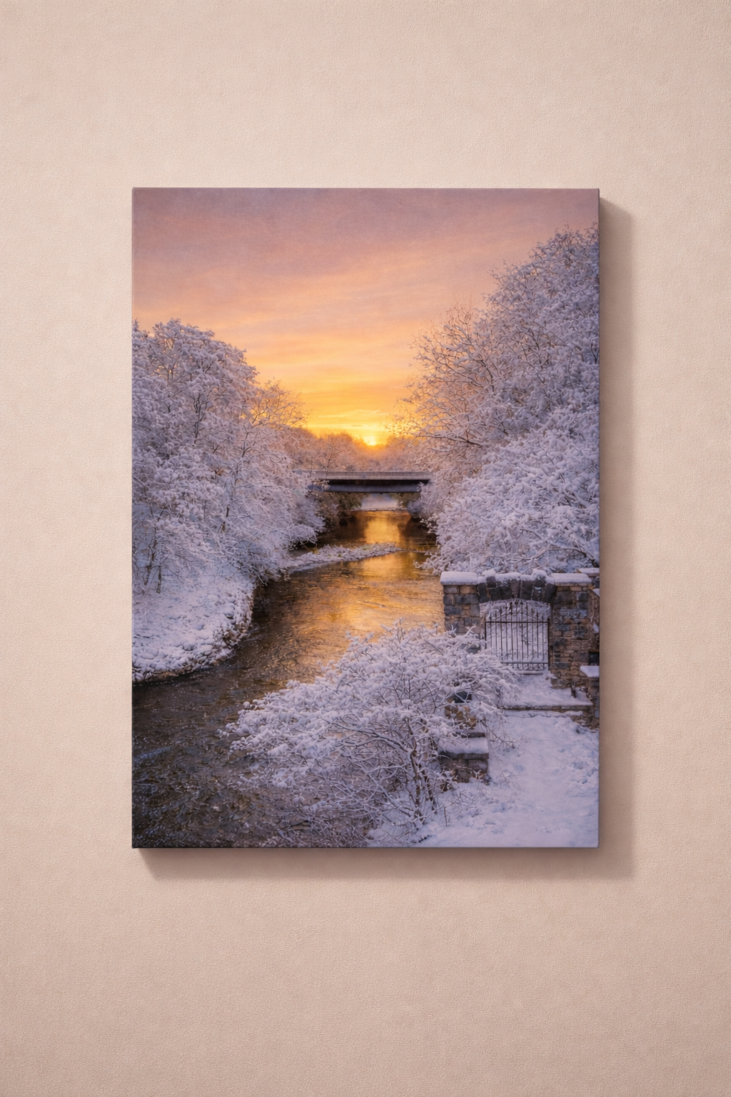 Templin gardens winter sunset