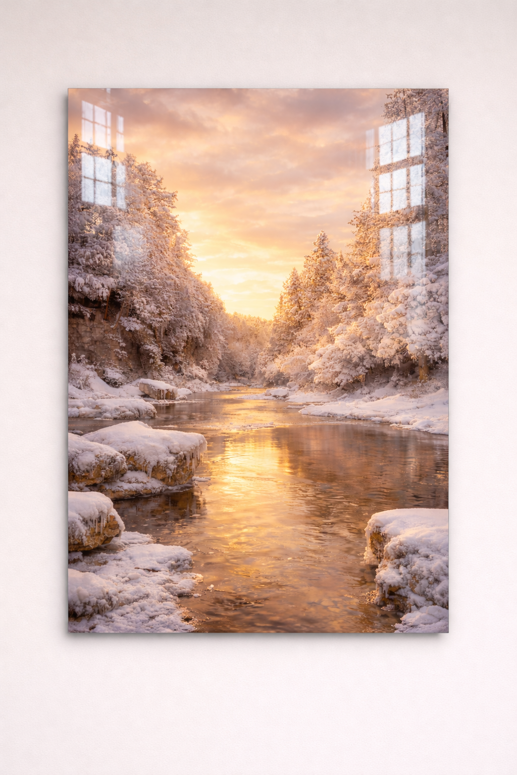 Elora gorge winter sunset