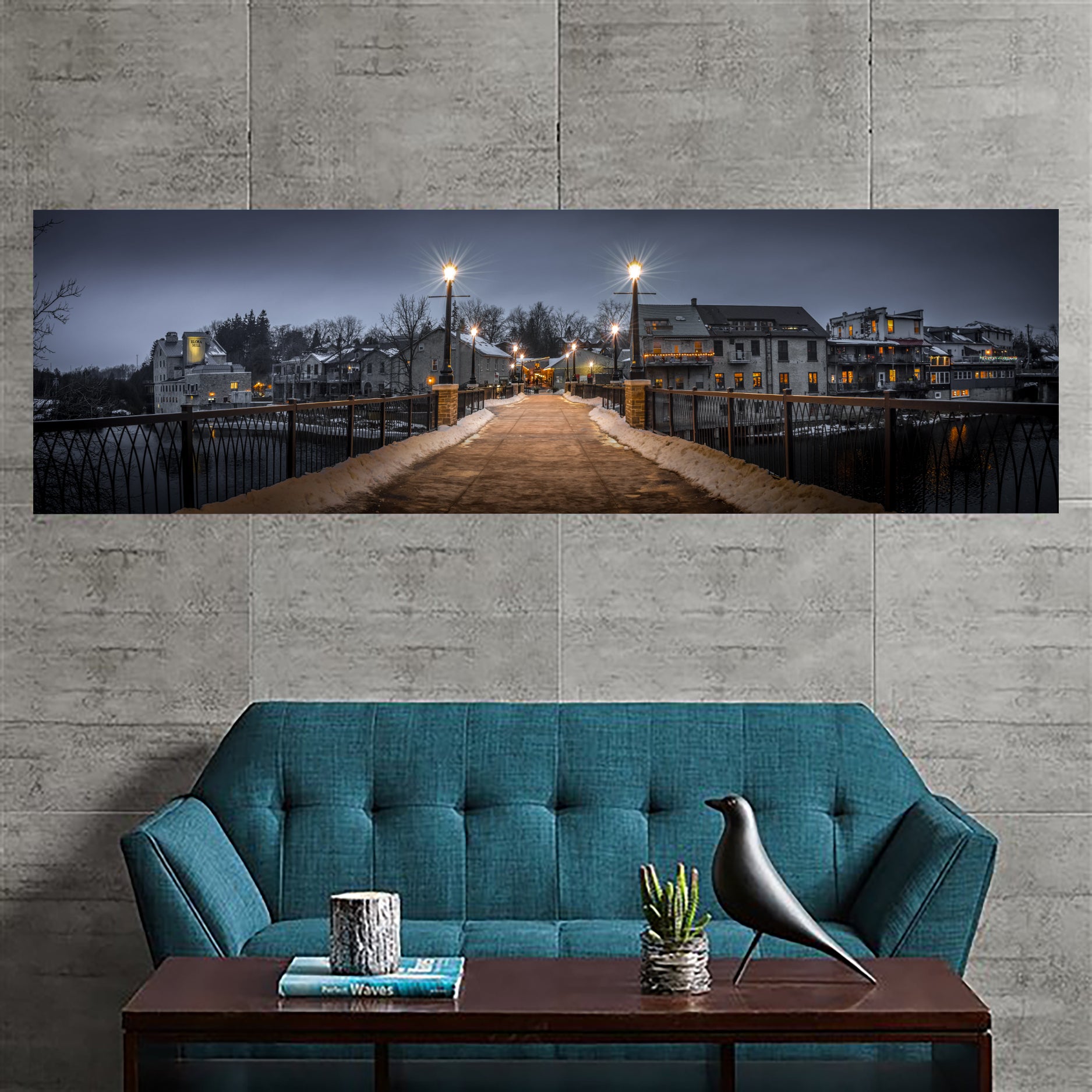 Panoramic Elora at night