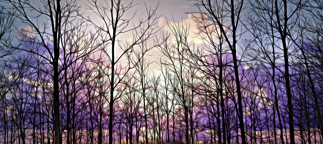Purple sky painting