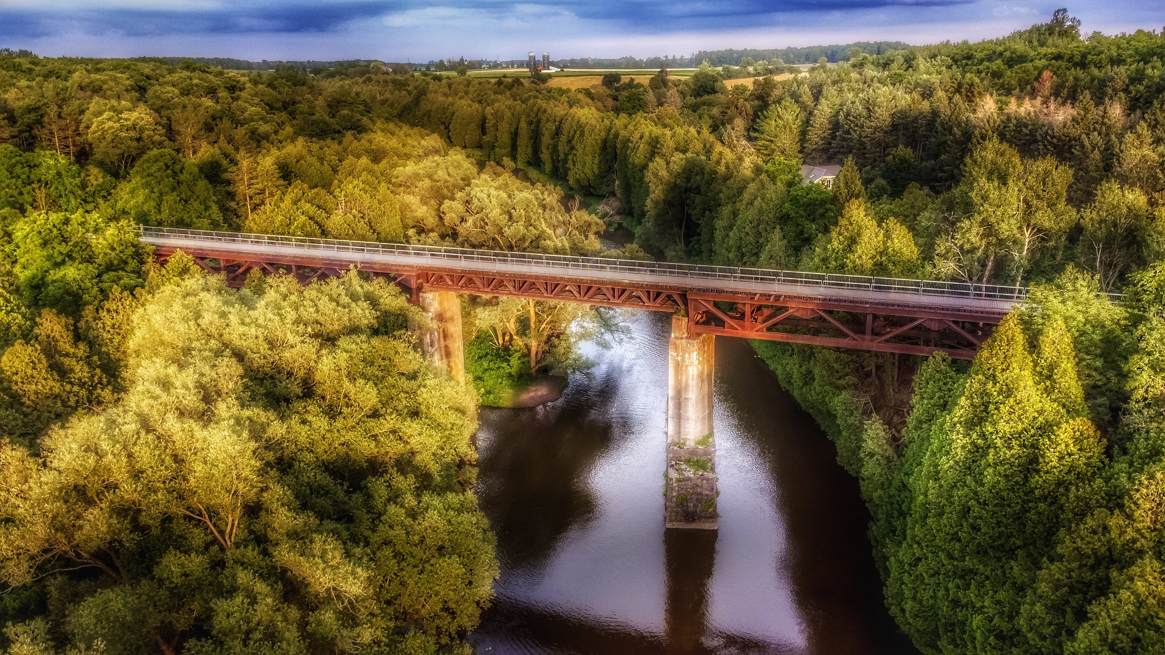 Aerial View of the Trestle Bridge