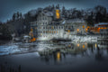 Elora Mill at night