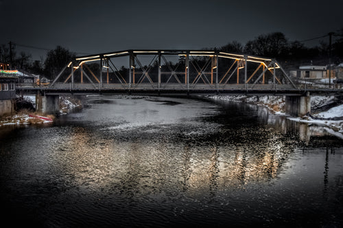 Badley Bridge at night