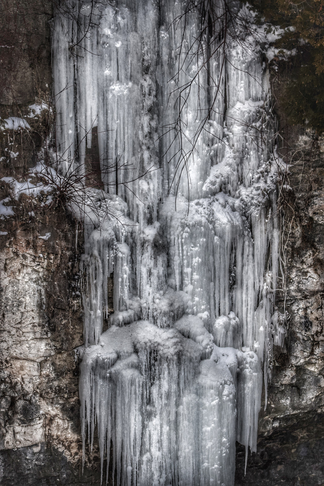 Elora Gorge Frozen Waterfall