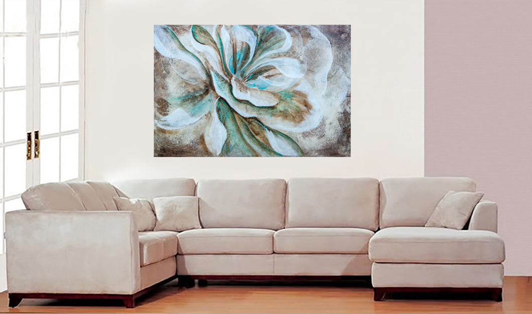 Abstract Flower Painting Print