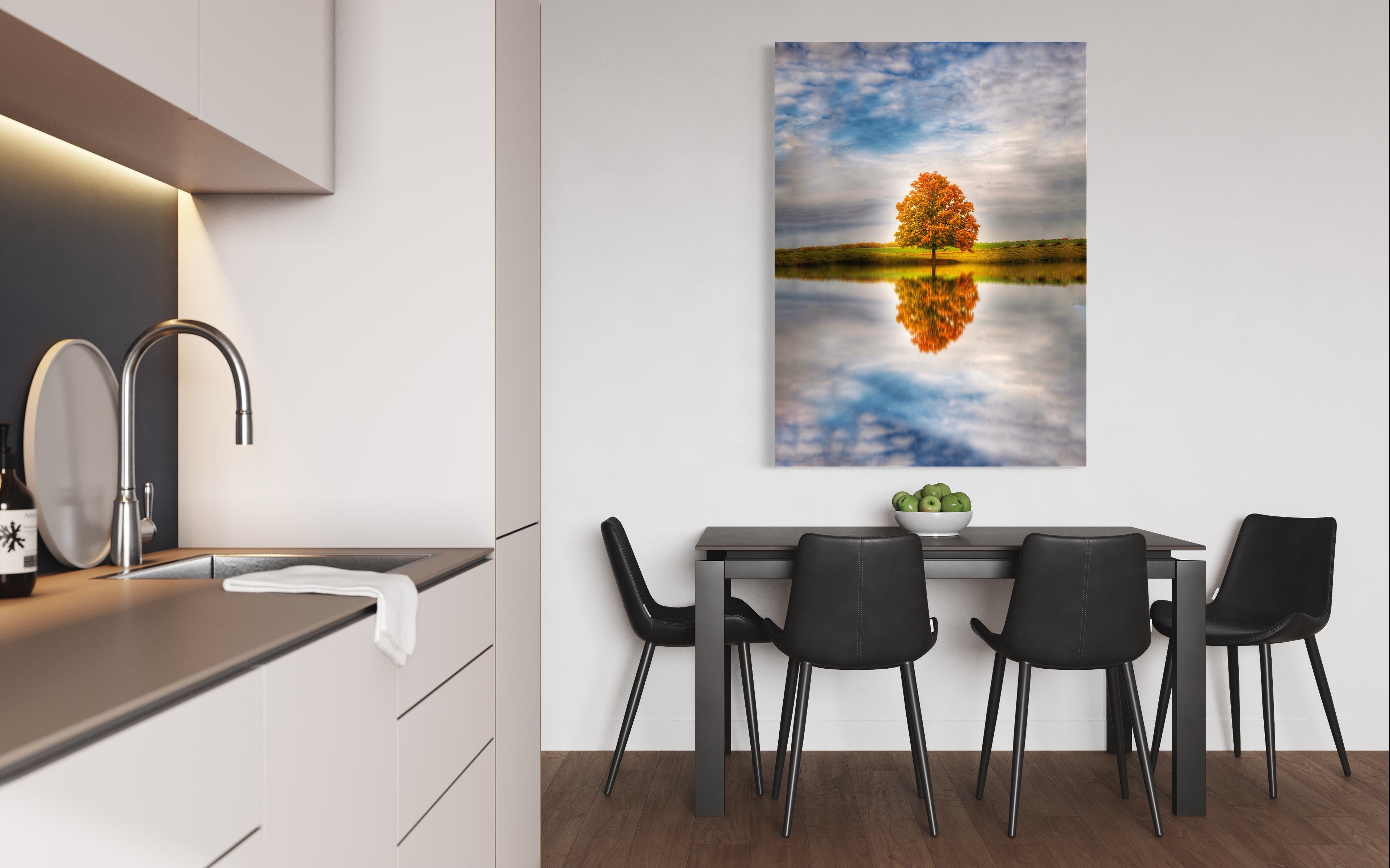 Fall tree reflection